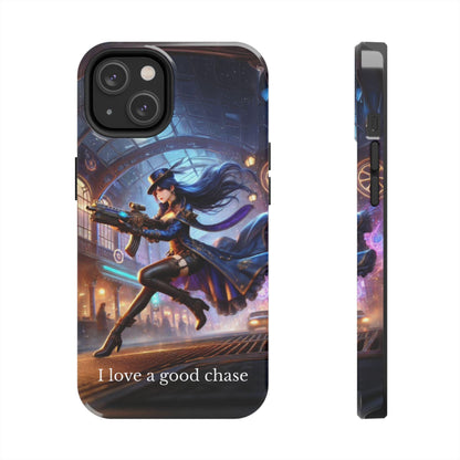 Arcane Caitlyn Phone Case "I love a good chase" - Arcane, League of Legends Inspired Tough Phone Case