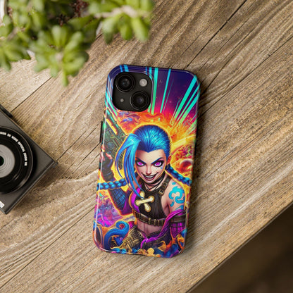 Arcane Chaos, Jinx Edition Phone Case - Arcane/League of Legends Inspired Tough Case for iPhone and Samsung Galaxy - Arcane LOL Champion Art