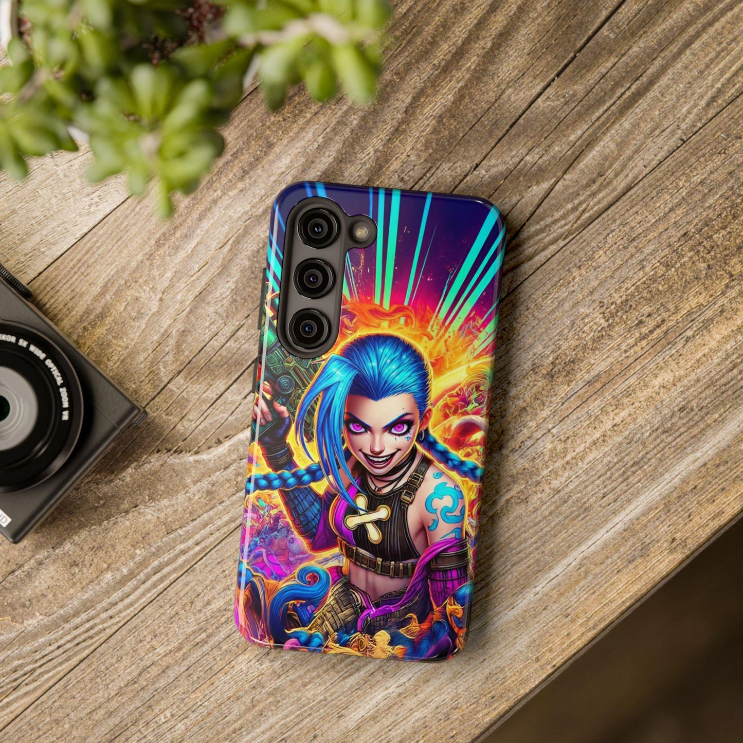 Arcane Chaos, Jinx Edition Phone Case - Arcane/League of Legends Inspired Tough Case for iPhone and Samsung Galaxy - Arcane LOL Champion Art