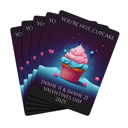 Custom Arcane Playing Cards - Vi and Caitlyn Inspired You're Hot, Cupcake Card Deck with Personalized Message