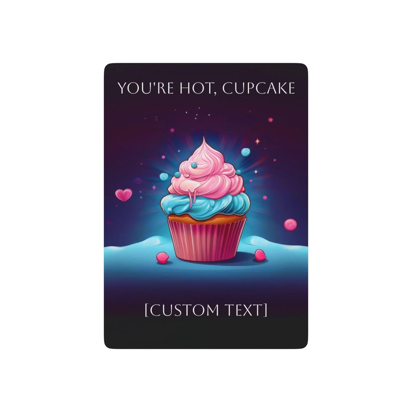 Custom Arcane Playing Cards - Vi and Caitlyn Inspired You're Hot, Cupcake Card Deck with Personalized Message