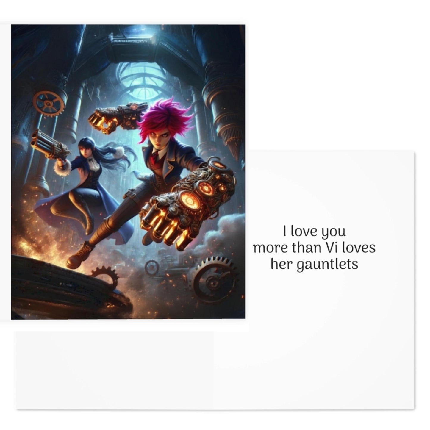 Arcane Valentines Day Card - Arcane-Inspired Variety Pack - Vi & Caitlyn Edition - Valentine's Day, Anniversary, Birthday, and Just Because