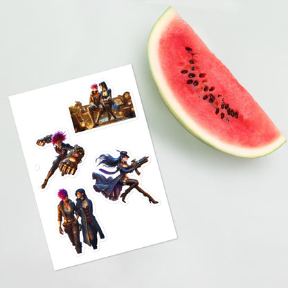 Arcane Sticker Sheet - Vi and Caitlyn Inspired Stickers - League of Legends Champions