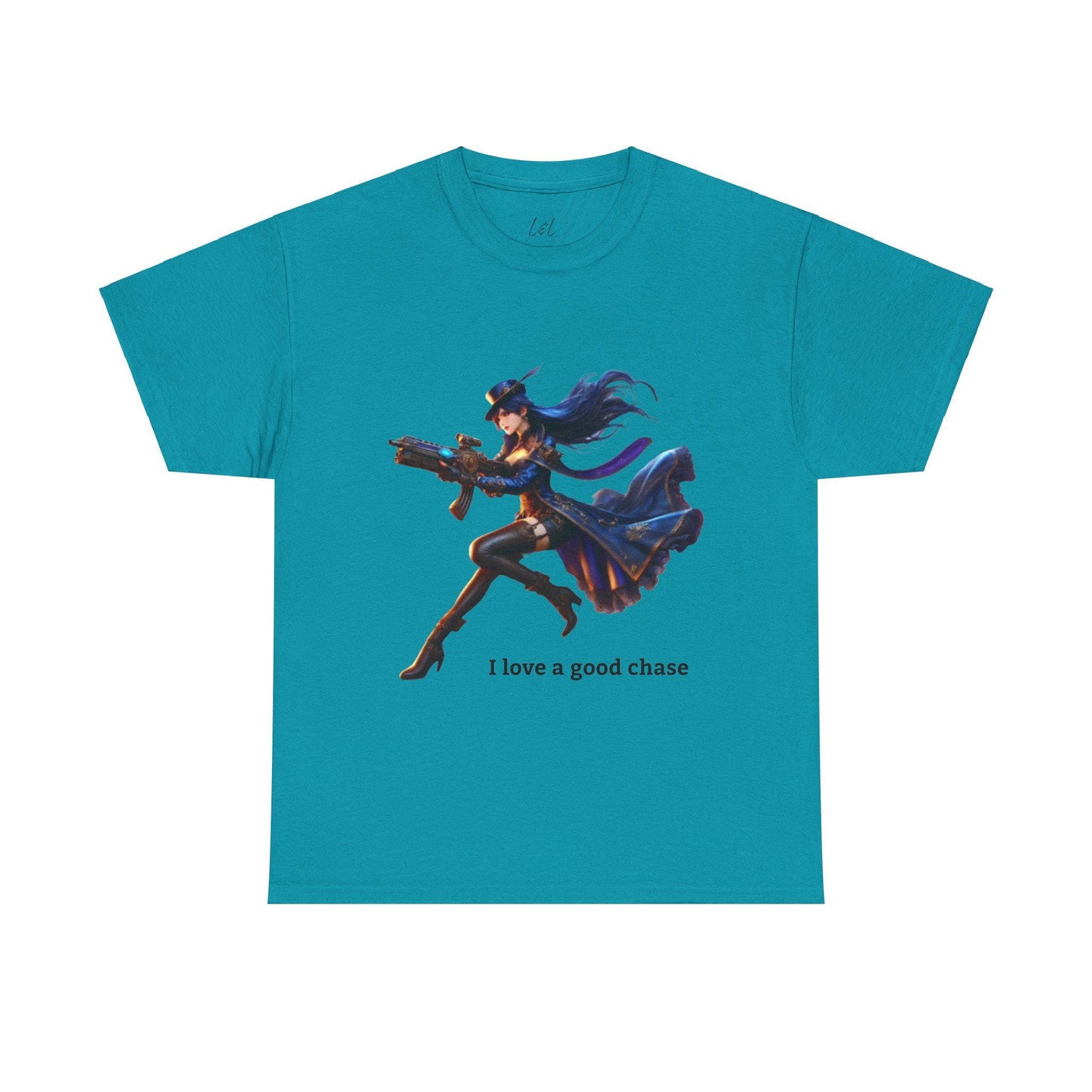 Arcane, Caitlyn T-Shirt "I love a good chase" - League of Legends Champion Inspired Gamer T-Shirt, Gamer Apparel XXS-5XL