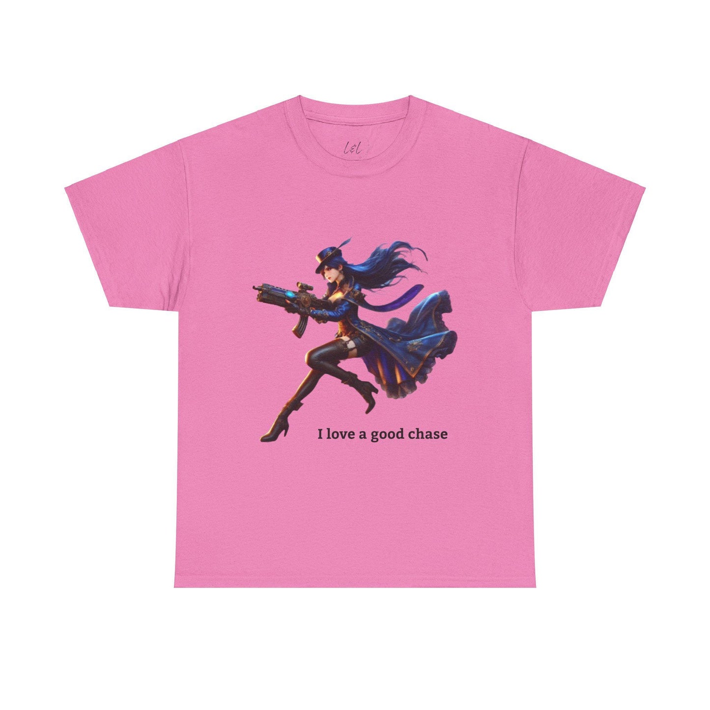 Arcane, Caitlyn T-Shirt "I love a good chase" - League of Legends Champion Inspired Gamer T-Shirt, Gamer Apparel XXS-5XL