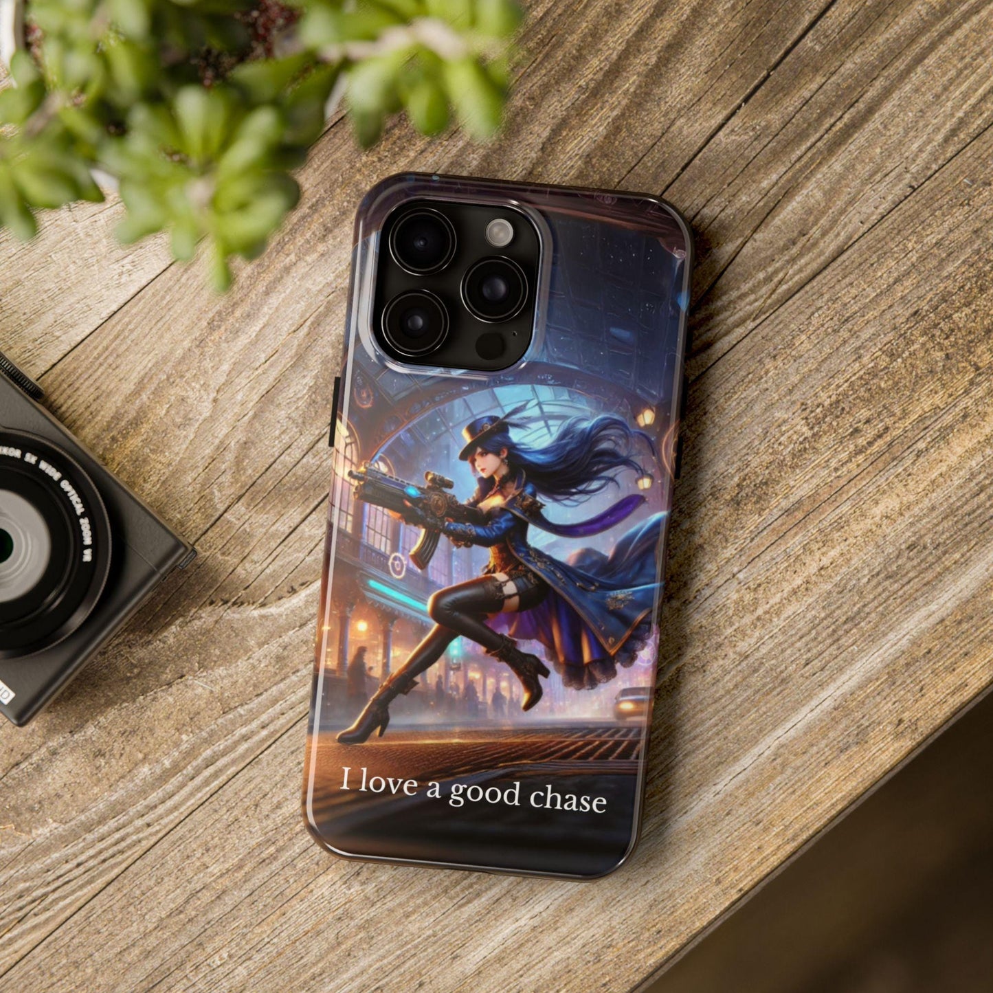 Arcane Caitlyn Phone Case "I love a good chase" - Arcane, League of Legends Inspired Tough Phone Case