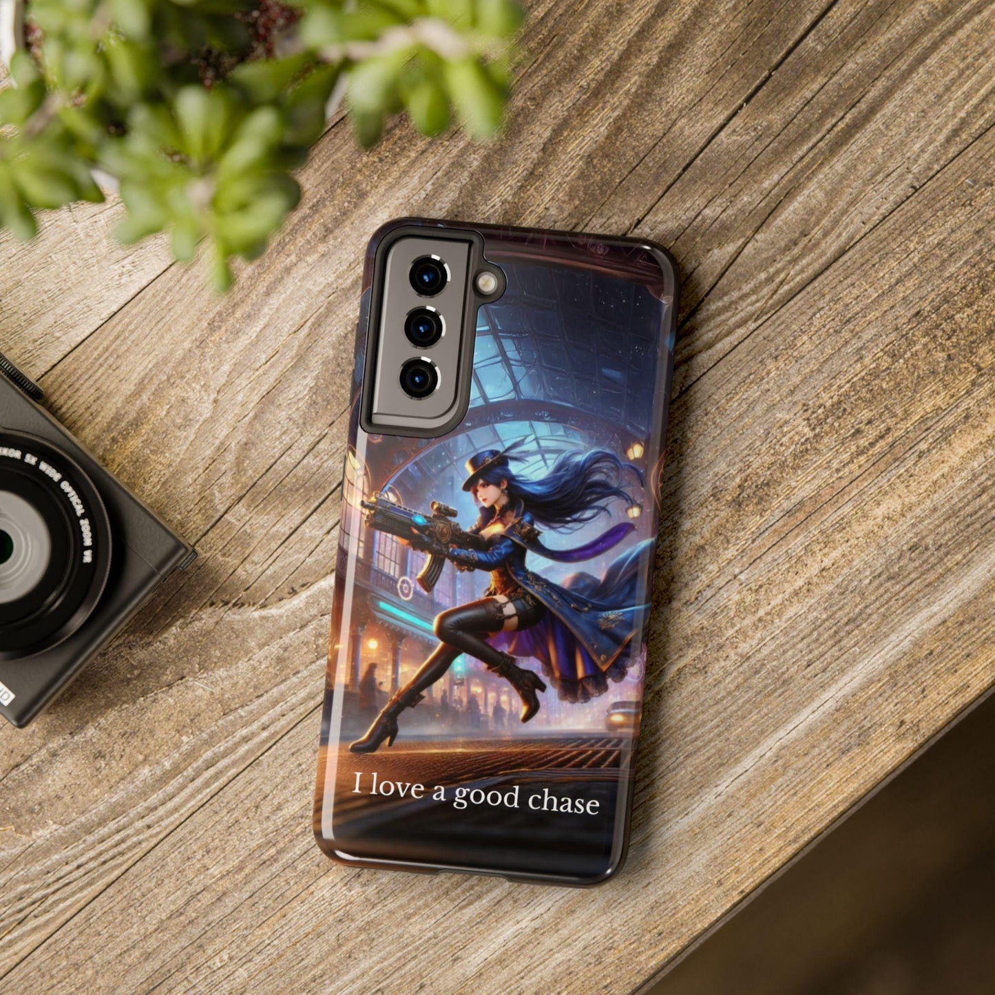 Arcane Caitlyn Phone Case "I love a good chase" - Arcane, League of Legends Inspired Tough Phone Case