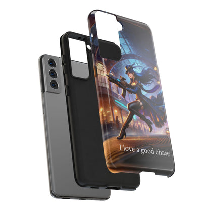 Arcane Caitlyn Phone Case "I love a good chase" - Arcane, League of Legends Inspired Tough Phone Case