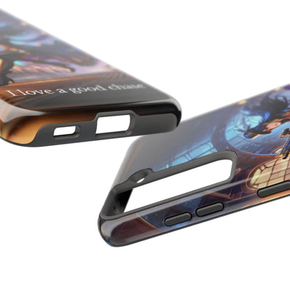 Arcane Caitlyn Phone Case "I love a good chase" - Arcane, League of Legends Inspired Tough Phone Case