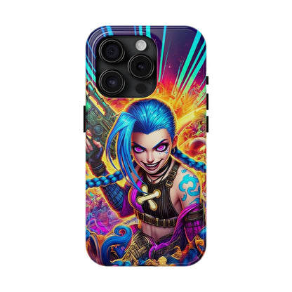 Arcane Chaos, Jinx Edition Phone Case - Arcane/League of Legends Inspired Tough Case for iPhone and Samsung Galaxy - Arcane LOL Champion Art