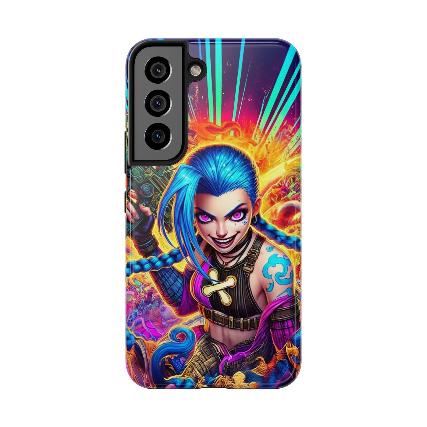 Arcane Chaos, Jinx Edition Phone Case - Arcane/League of Legends Inspired Tough Case for iPhone and Samsung Galaxy - Arcane LOL Champion Art