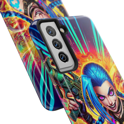 Arcane Chaos, Jinx Edition Phone Case - Arcane/League of Legends Inspired Tough Case for iPhone and Samsung Galaxy - Arcane LOL Champion Art