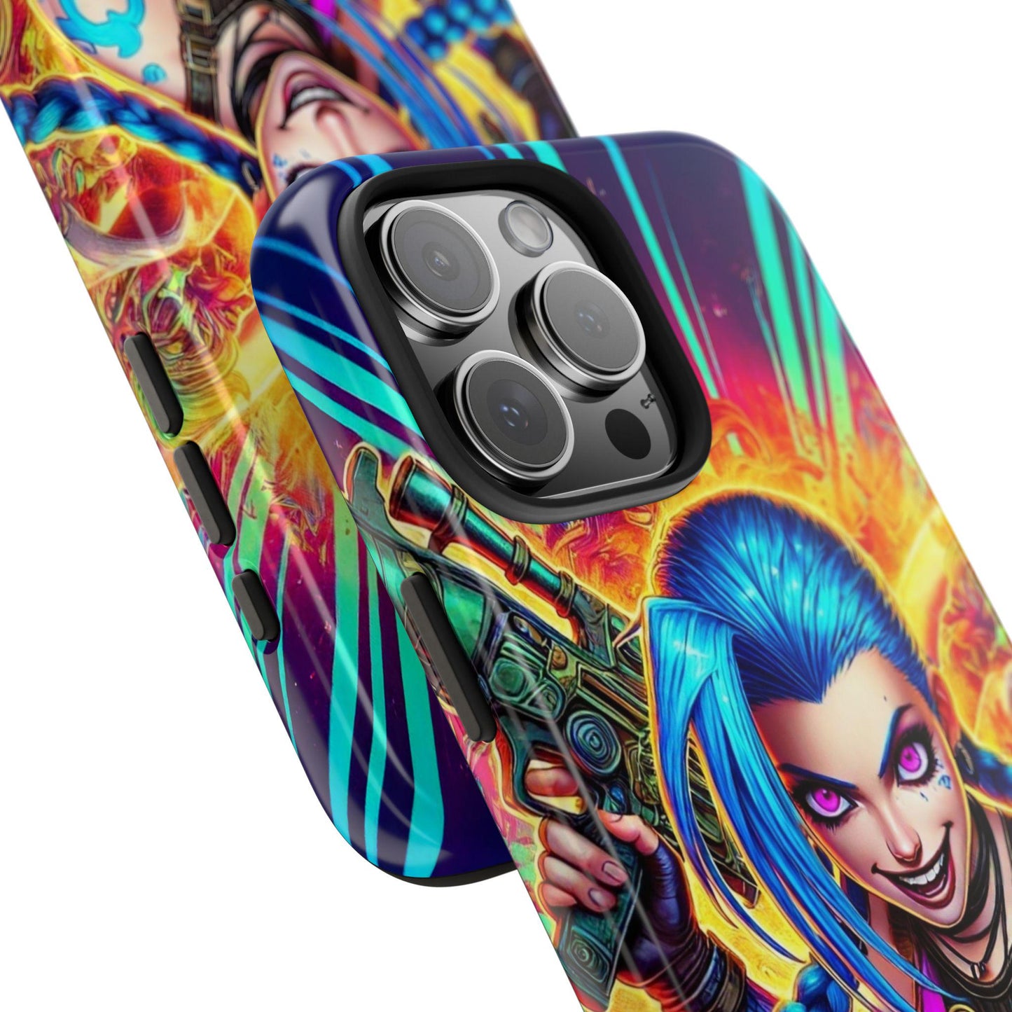 Arcane Chaos, Jinx Edition Phone Case - Arcane/League of Legends Inspired Tough Case for iPhone and Samsung Galaxy - Arcane LOL Champion Art