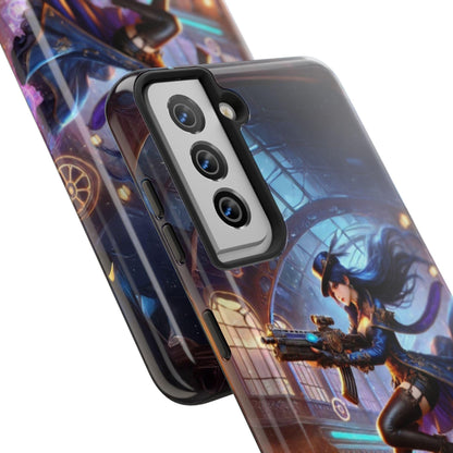 Arcane Caitlyn Phone Case "I love a good chase" - Arcane, League of Legends Inspired Tough Phone Case