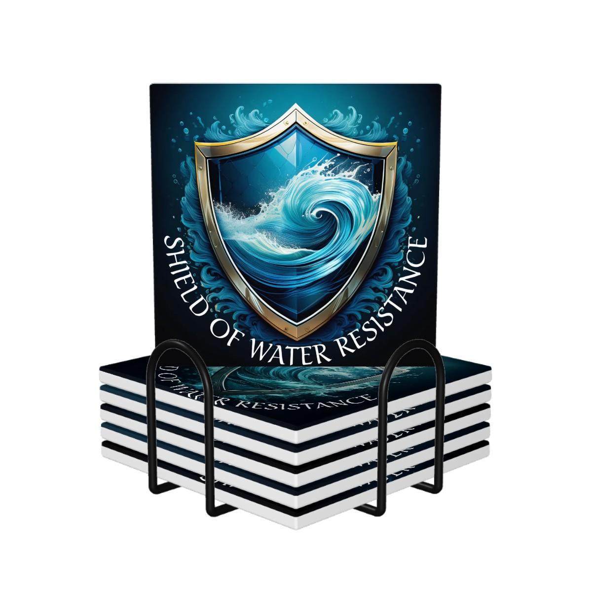 D&D Magic Item, Shield of Water Resistance DND Coasters, Absorbing Ceramic, Dungeon Master Gift, dnd Housewarming, DM Home Decor, Game Room