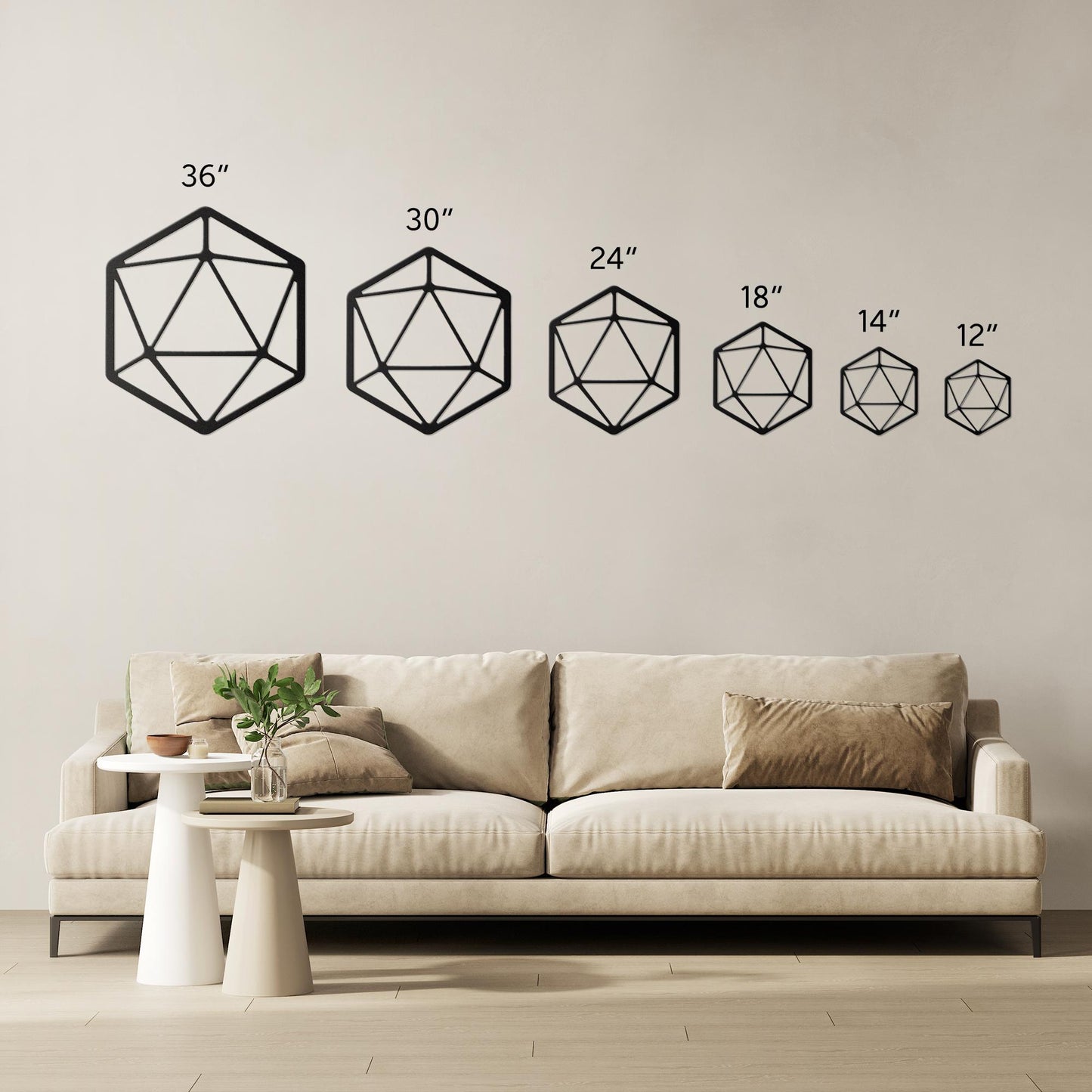 D20 Metal Wall Sign