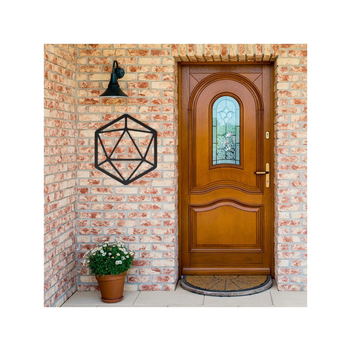 D20 Metal Wall Art, Modern Minimalist Gaming Room Accent, Industrial Dungeons & Dragons Game Night Decor, Gift for Players or Dungeon Master