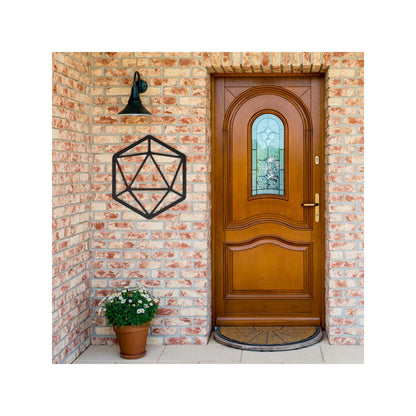 D20 Metal Wall Art, Modern Minimalist Gaming Room Accent, Industrial Dungeons & Dragons Game Night Decor, Gift for Players or Dungeon Master