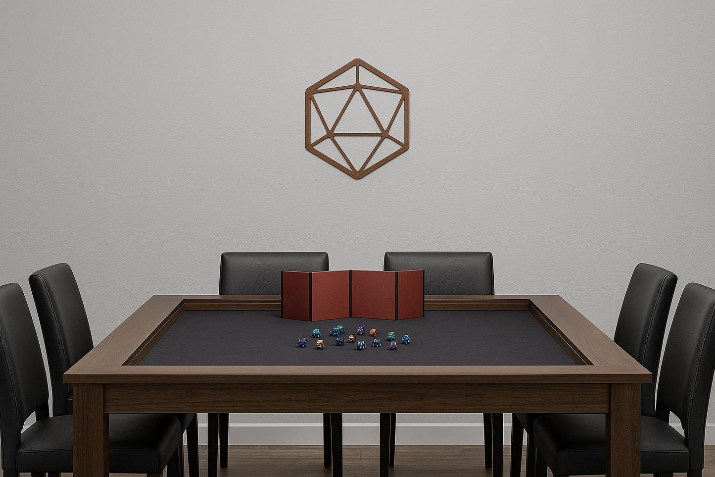 D20 Metal Wall Art, Modern Minimalist Gaming Room Accent, Industrial Dungeons & Dragons Game Night Decor, Gift for Players or Dungeon Master