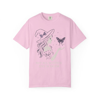 Vintage Witch Graphic Unisex T-Shirt, Not All Witches Live in Salem, Halloween Tee Shirt, Retro Witchcraft Top, Occult Clothing, Pagan