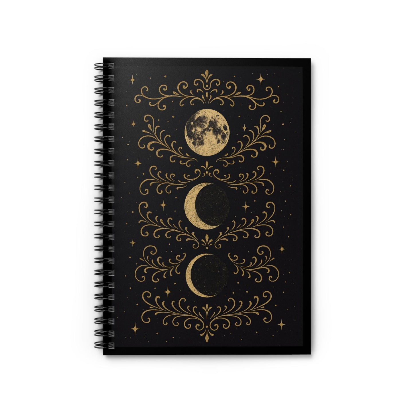 Celestial Spiral Notebook, Back to School Supplies, Cosmic Journal, Moon Phase Diary, Starry Night Memo Book, Gift for Students