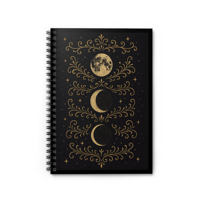 Celestial Spiral Notebook, Back to School Supplies, Cosmic Journal, Moon Phase Diary, Starry Night Memo Book, Gift for Students