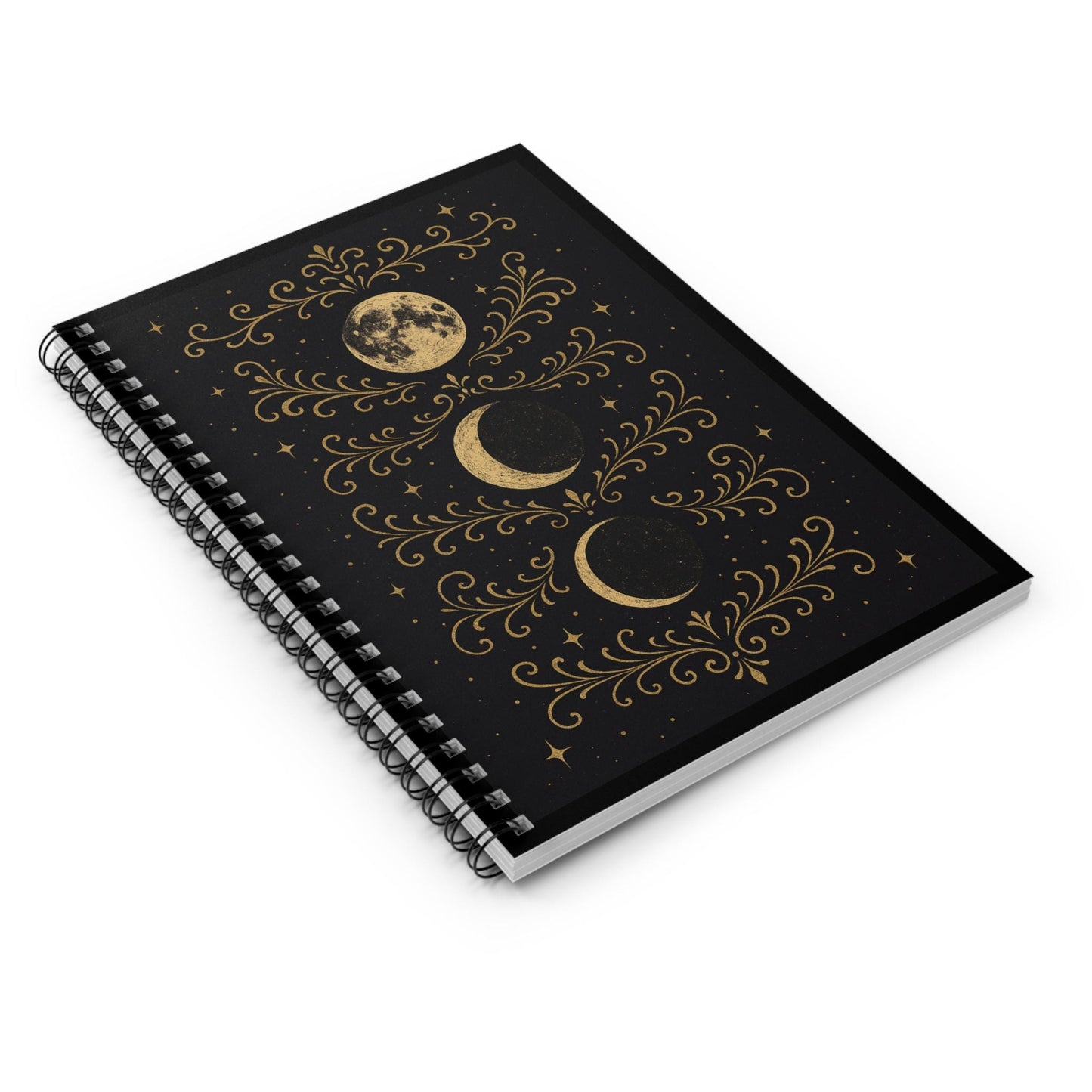 Celestial Spiral Notebook, Back to School Supplies, Cosmic Journal, Moon Phase Diary, Starry Night Memo Book, Gift for Students