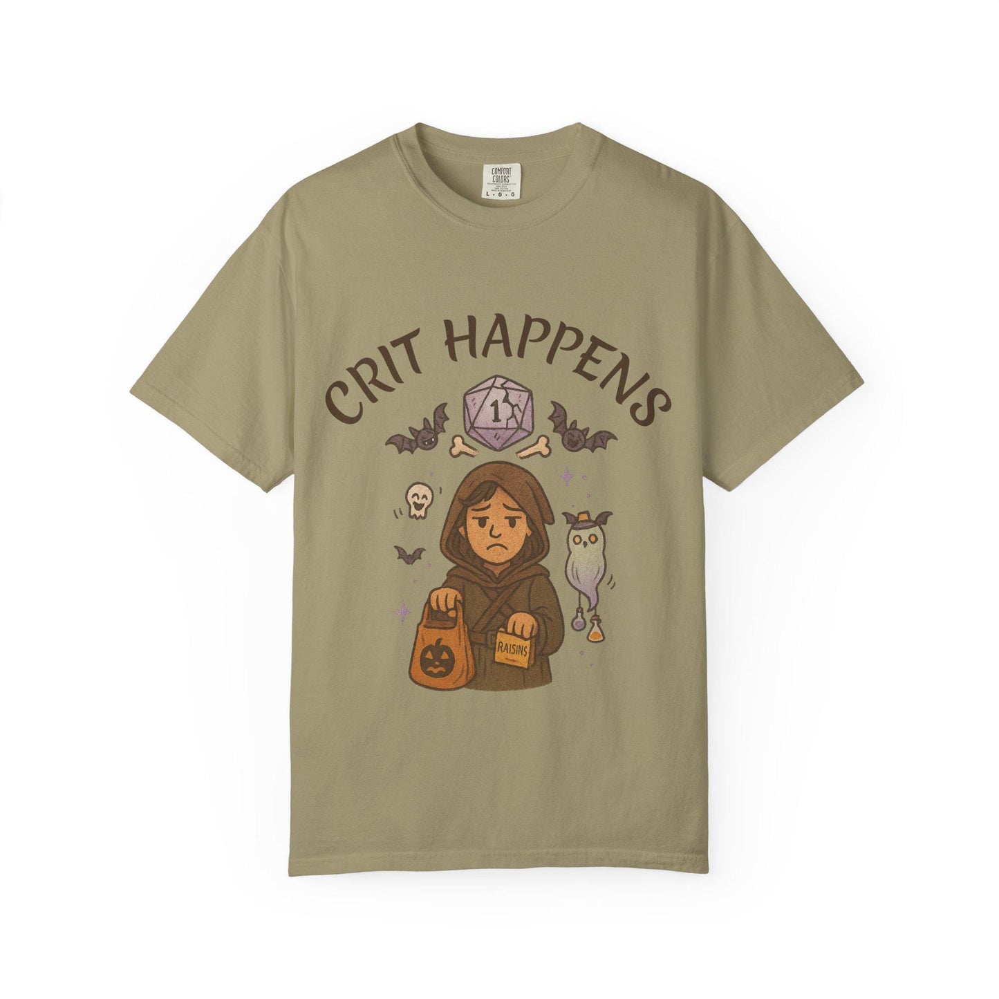 Crit Happens D&D Halloween Shirt, Dungeons and Dragons Shirt, D20 Graphic Tee, Seasonal DM Campaign T-Shirt, Funny DND Dungeon Master Gift