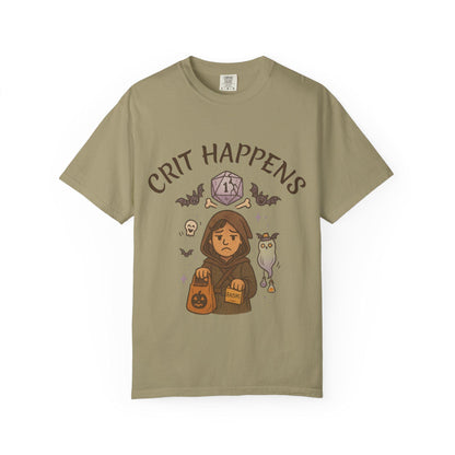 Crit Happens D&D Halloween Shirt, Dungeons and Dragons Shirt, D20 Graphic Tee, Seasonal DM Campaign T-Shirt, Funny DND Dungeon Master Gift