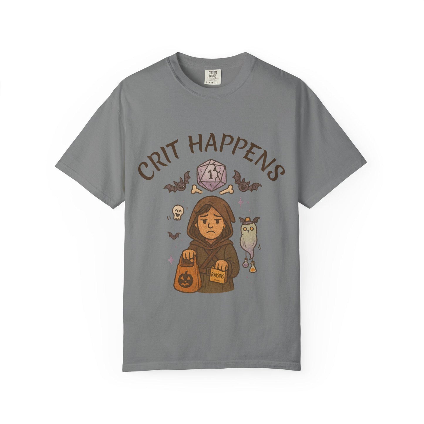Crit Happens D&D Halloween Shirt, Dungeons and Dragons Shirt, D20 Graphic Tee, Seasonal DM Campaign T-Shirt, Funny DND Dungeon Master Gift