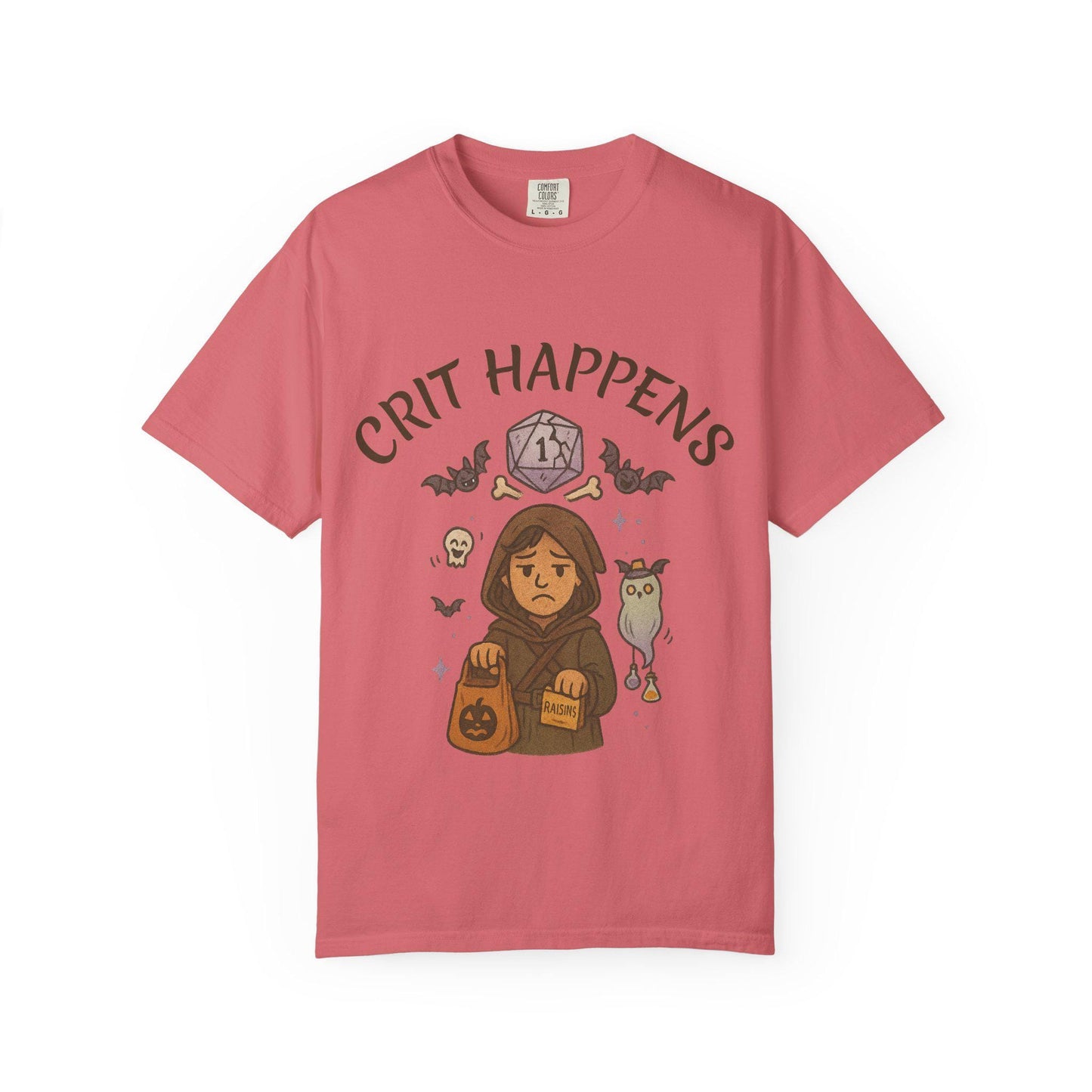 Crit Happens D&D Halloween Shirt, Dungeons and Dragons Shirt, D20 Graphic Tee, Seasonal DM Campaign T-Shirt, Funny DND Dungeon Master Gift