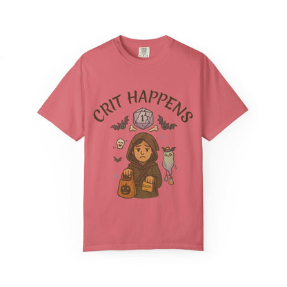 Crit Happens D&D Halloween Shirt, Dungeons and Dragons Shirt, D20 Graphic Tee, Seasonal DM Campaign T-Shirt, Funny DND Dungeon Master Gift