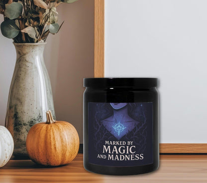 Marked by Magic and Madness, Dark Fruit & Vanilla Musk Scented Candle, Midnight Scent Halloween Decor, Autumn Fragrance, Witchy Gift for Her