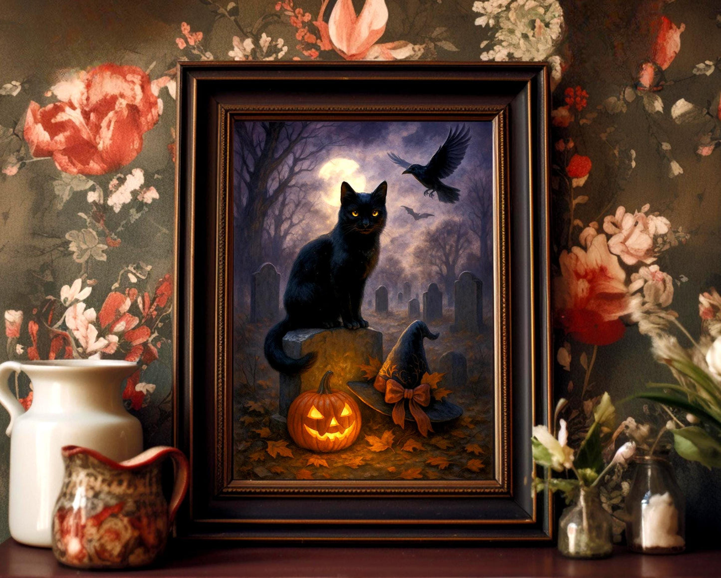 Vintage Halloween Wall Art, Witch Digital Art Bundle, 10 High Resolution Vintage Victorian Images, Digital Download, High Quality