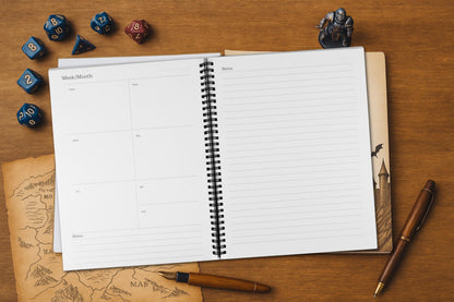 Dungeon Master Campaign Notebook, Vintage DND Diary Dungeons & Dragons Hardcover Planner 2026-2027, DND Calendar Vintage DM Tools Journal