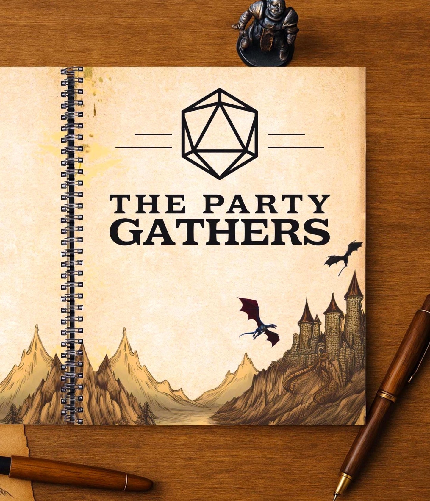 Dungeon Master Campaign Notebook, Vintage DND Diary Dungeons & Dragons Hardcover Planner 2026-2027, DND Calendar Vintage DM Tools Journal