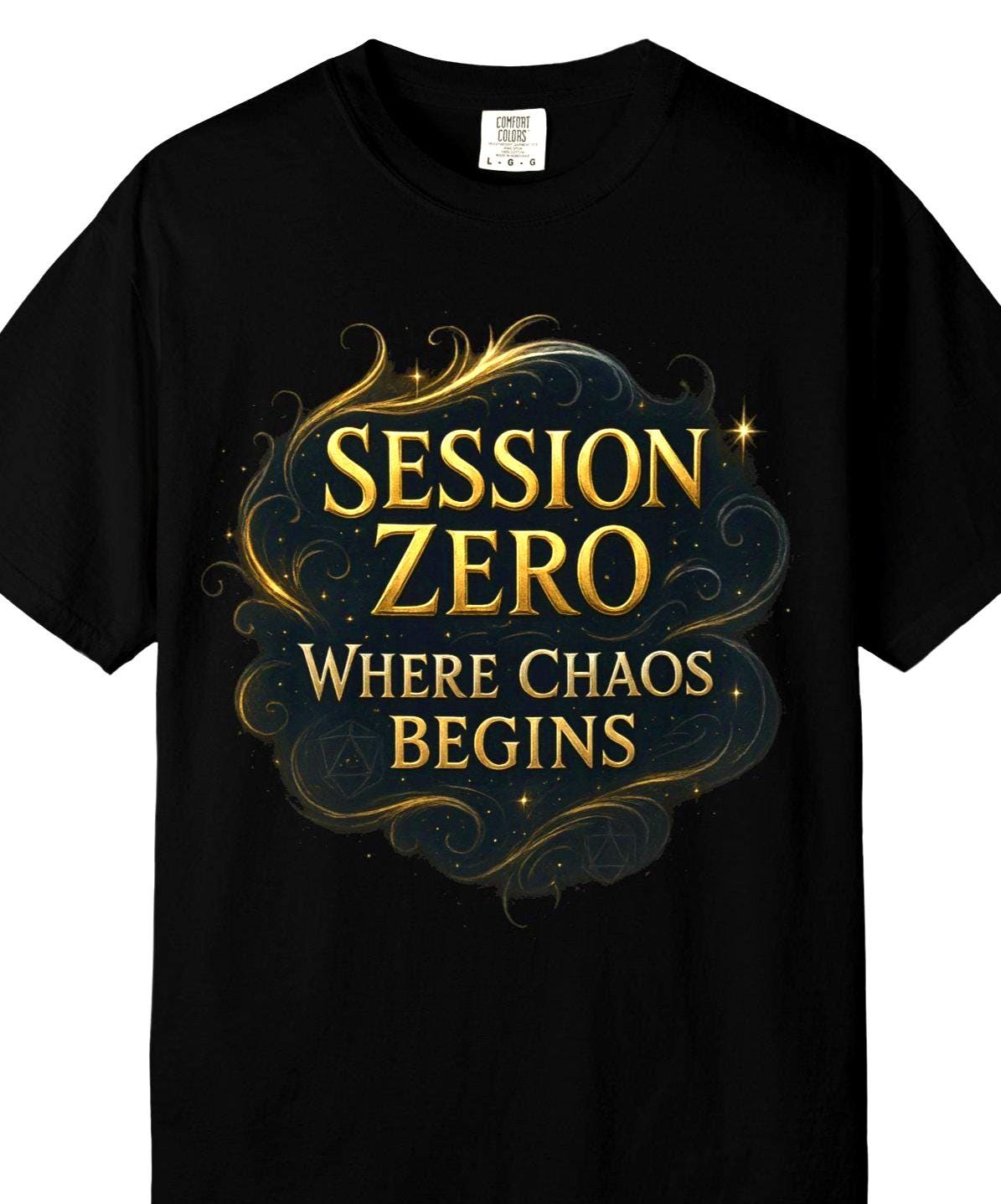 Custom D&D T-Shirt, Session Zero Shirt, Dungeon Master Top, D20 DND Party Campaign Shirt, Personalized Dungeons and Dragons Player Gift