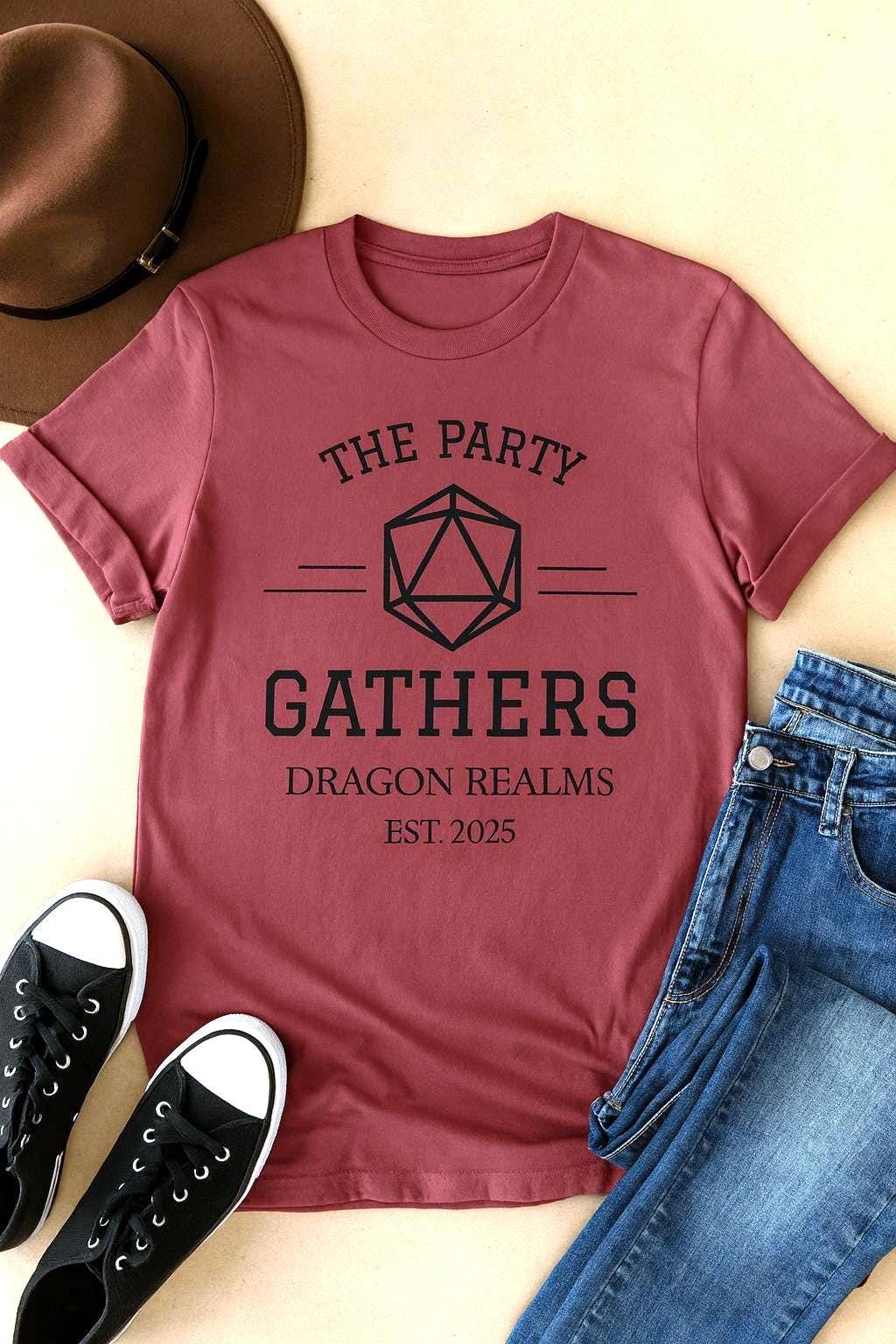 Custom D&D T-Shirt, Session Zero Shirt, Dungeon Master Top, D20 DND Party Campaign Shirt, Personalized Dungeons and Dragons Squad Gift
