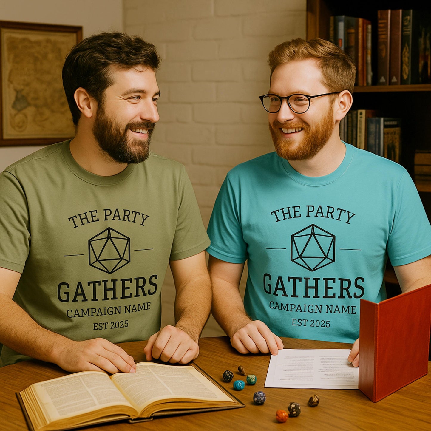 Custom D&D T-Shirt, Session Zero Shirt, Dungeon Master Top, D20 DND Party Campaign Shirt, Personalized Dungeons and Dragons Squad Gift