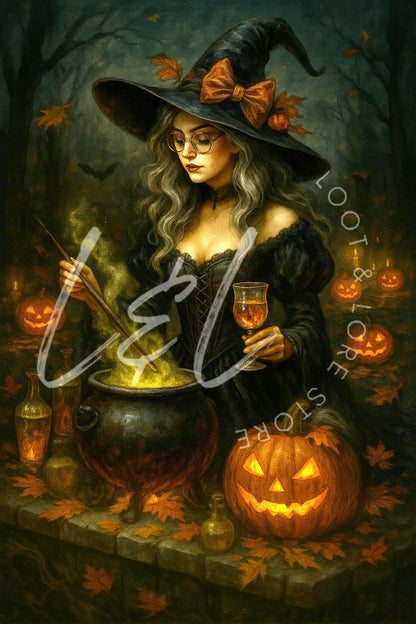 Vintage Halloween Wall Art, Witch Digital Art Bundle, 10 High Resolution Vintage Victorian Images, Digital Download, High Quality