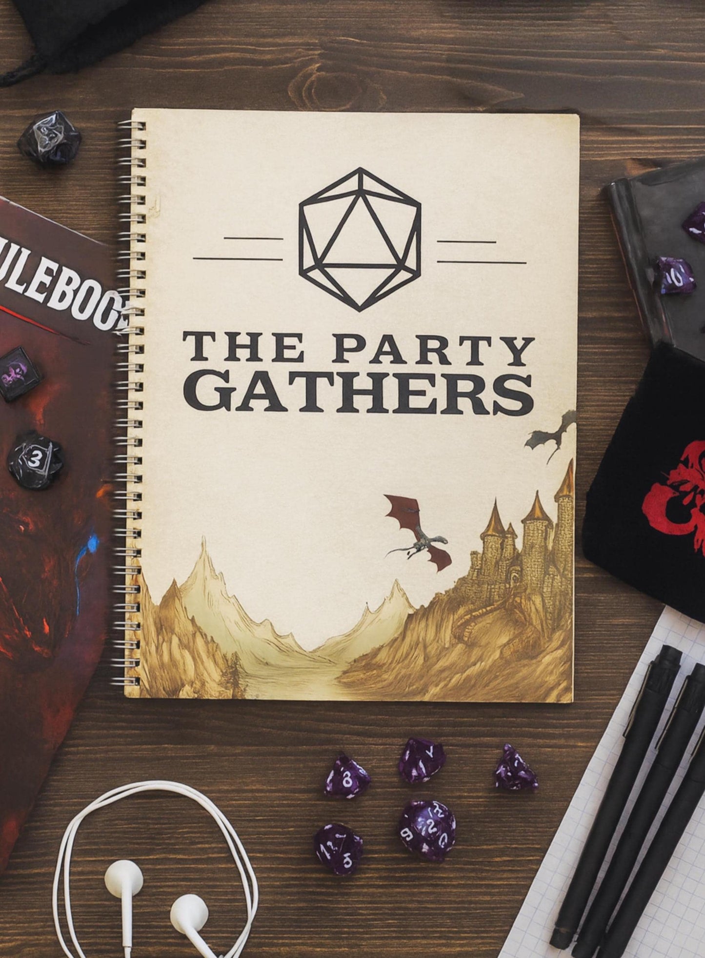 Dungeon Master Campaign Notebook, Vintage DND Diary Dungeons & Dragons Hardcover Planner 2026-2027, DND Calendar Vintage DM Tools Journal