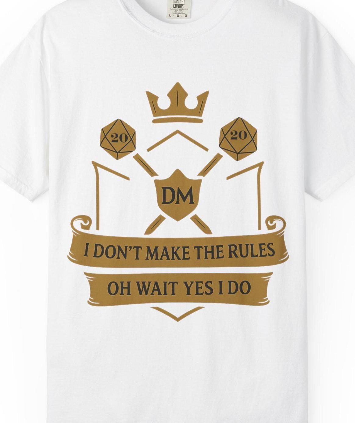 Dungeon Master Crest T-shirt, DND Graphic Tee, Unisex Shirt, Roleplaying Game Apparel, Geek Gift, Gamer Clothing