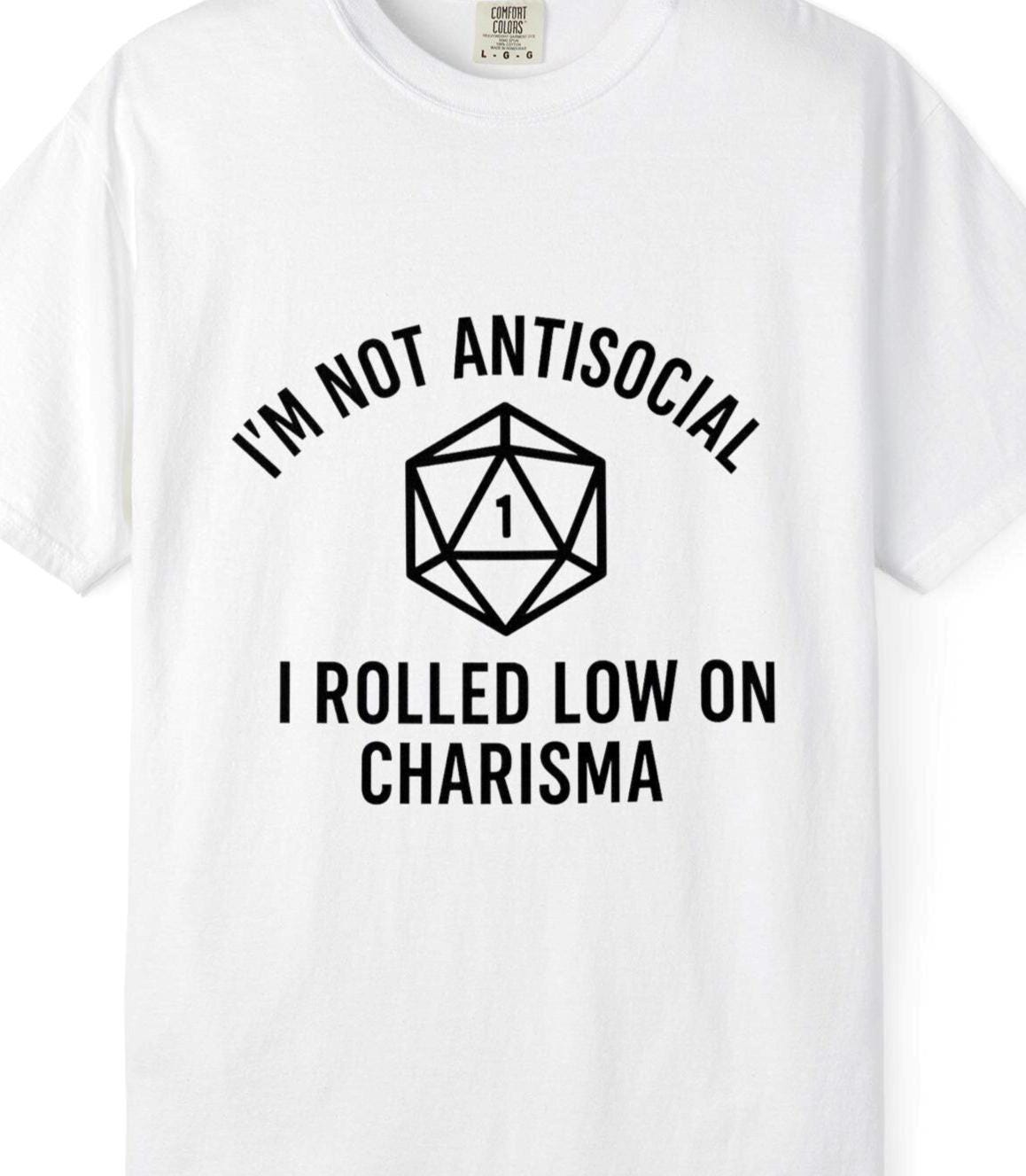 D20 Gamer T-shirt, Geek Graphic Tee, Funny RPG Dice Shirt, Minimalist Dungeons and Dragons Clothing, Gift for DND Lover, Unisex Tshirt