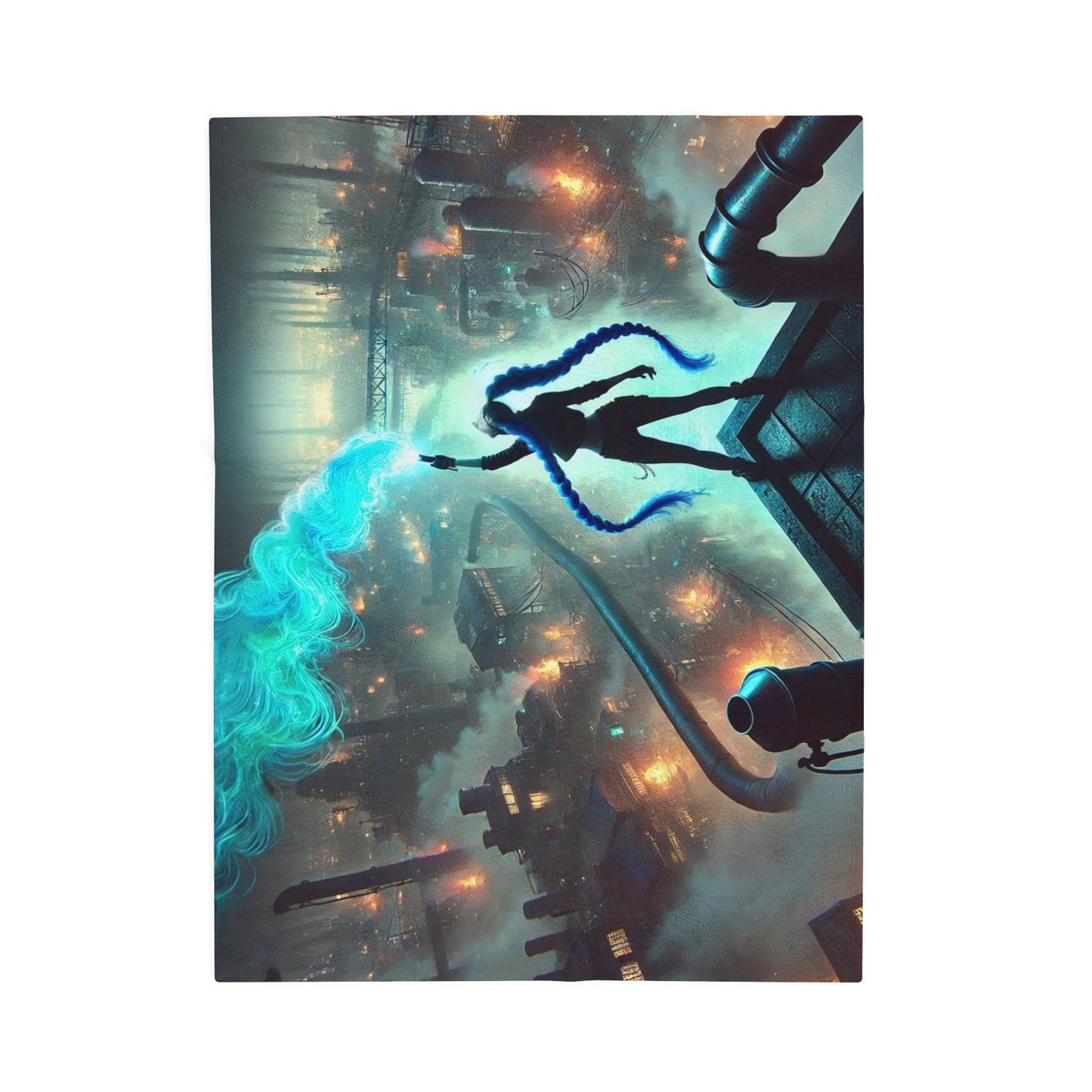 Arcane Are We Still Sisters Blanket, Jinx and Vi Arcane Inspired Bedding Dark Edgy Bedroom Decor Velveteen Plush Throw Blanket, Sister Gift