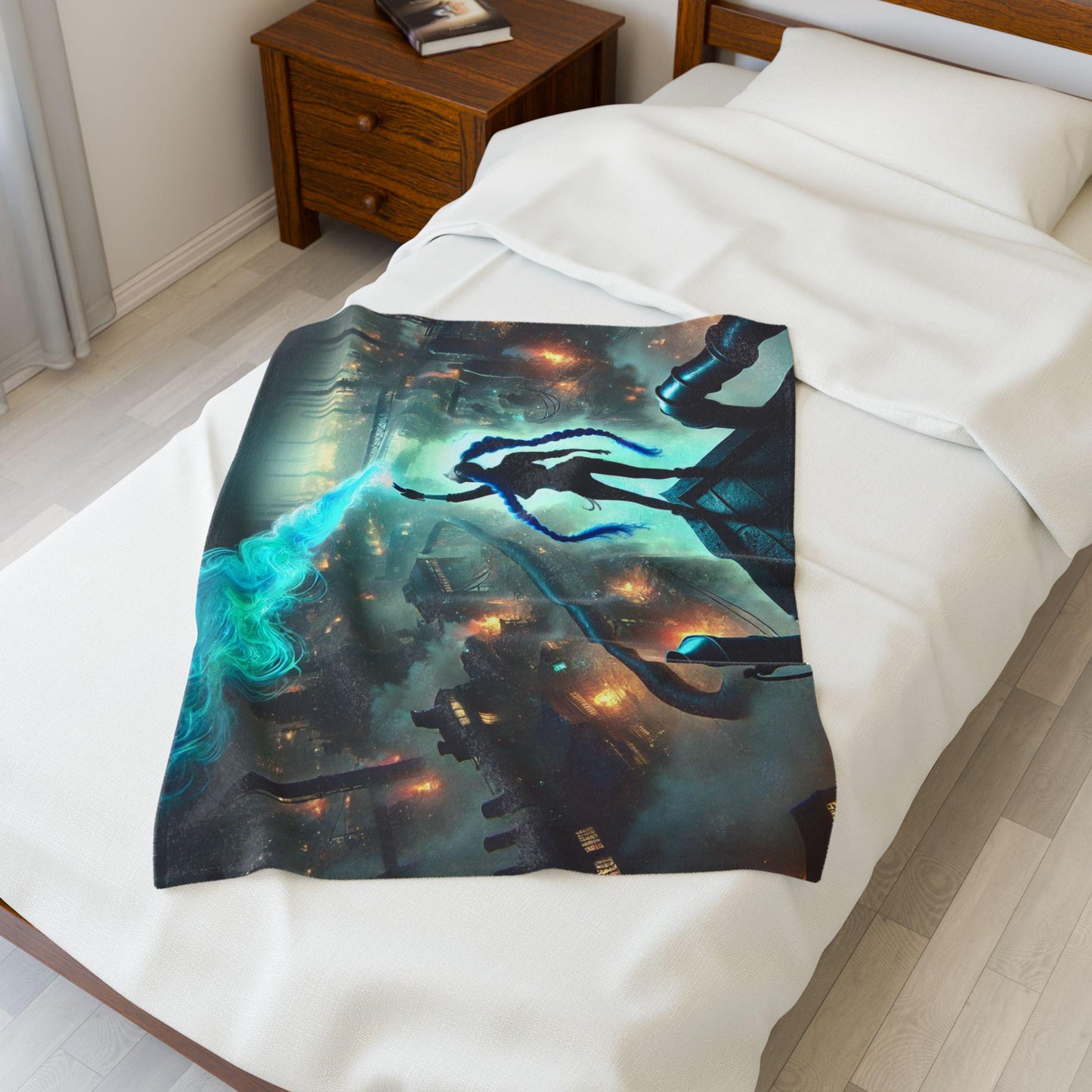 Arcane Are We Still Sisters Blanket, Jinx and Vi Arcane Inspired Bedding Dark Edgy Bedroom Decor Velveteen Plush Throw Blanket, Sister Gift
