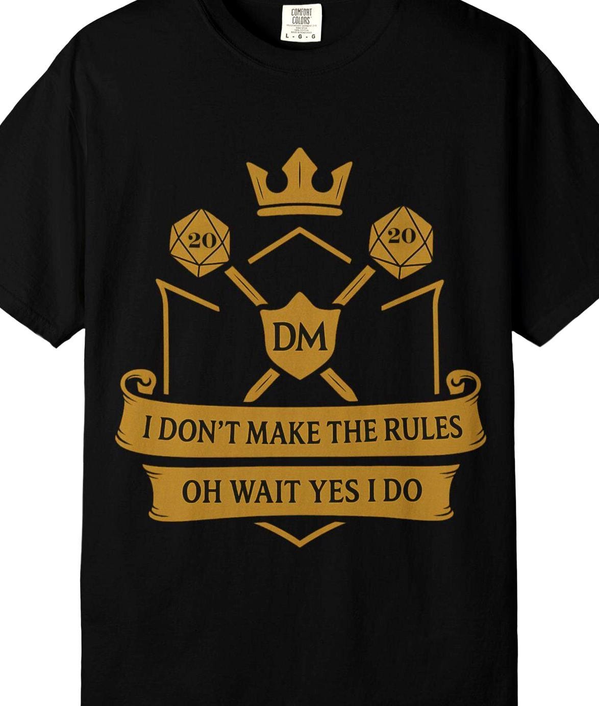 Dungeon Master Crest T-shirt, DND Graphic Tee, Unisex Shirt, Roleplaying Game Apparel, Geek Gift, Gamer Clothing