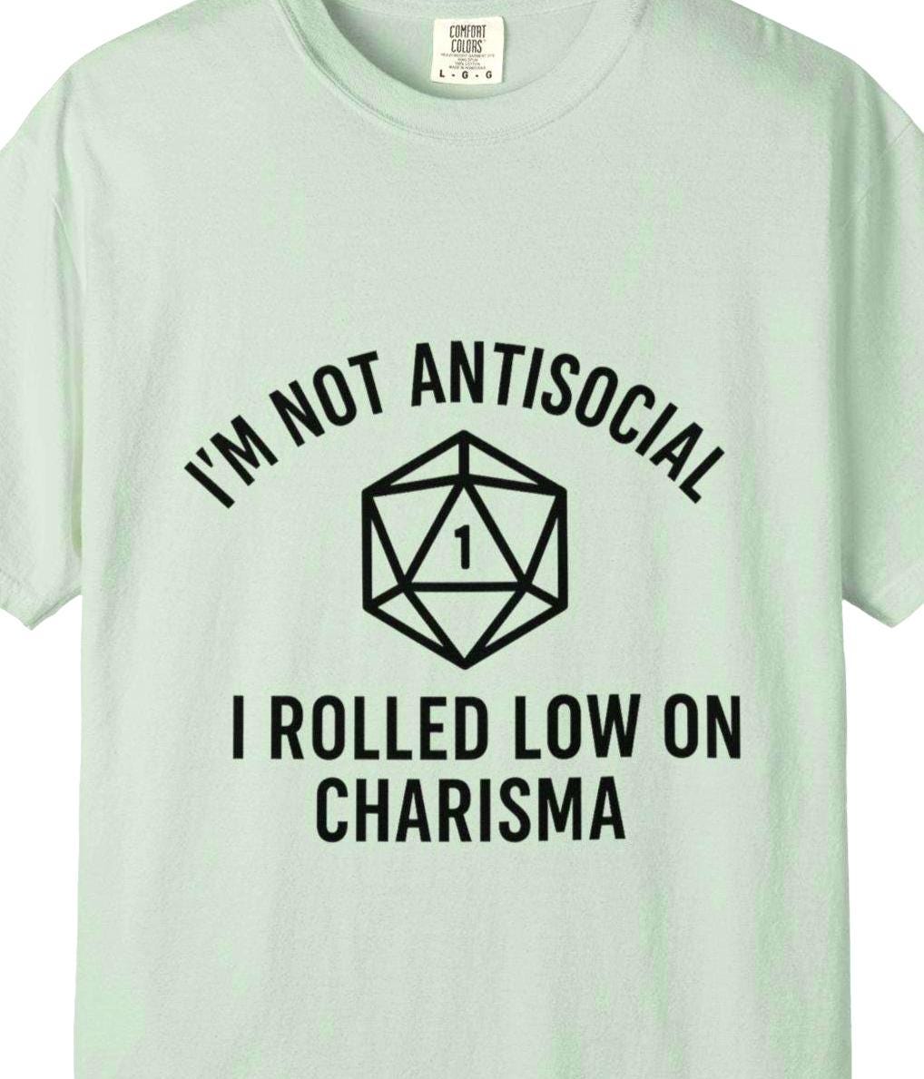 D20 Gamer T-shirt, Geek Graphic Tee, Funny RPG Dice Shirt, Minimalist Dungeons and Dragons Clothing, Gift for DND Lover, Unisex Tshirt