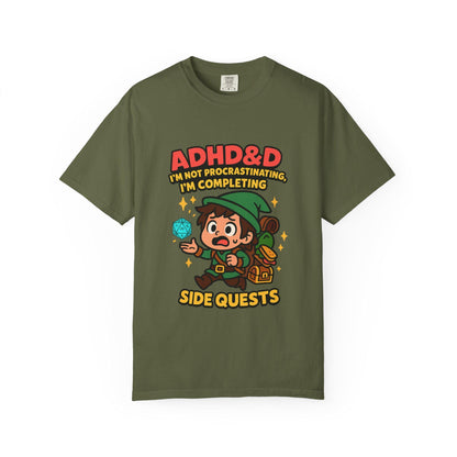 ADHD&D Graphic Tee, Sarcastic ADHD Shirt Procrastination DND Chibi Character t-Shirt, Geeky D20 Nat 1 T-Shirt, Dungeons and Dragons Gift