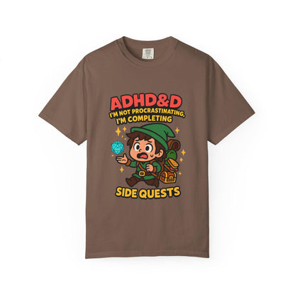ADHD&D Graphic Tee, Sarcastic ADHD Shirt Procrastination DND Chibi Character t-Shirt, Geeky D20 Nat 1 T-Shirt, Dungeons and Dragons Gift