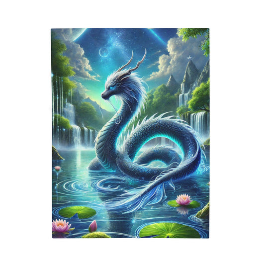 Velveteen Dragon Blanket, Cozy Fantasy Home Decor for Bedroom, Soft Cuddly Throw Blanket for Watching TV or Reading, Gift for Dragon Lovers